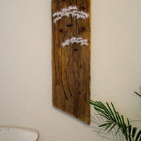 Large Cow Parsley large flower heads natural reclaimed wood painting