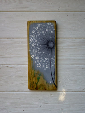 Small Wild Flower Soft Grey Reclaimed Wood