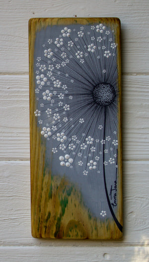 Small Wild Flower Soft Grey Reclaimed Wood