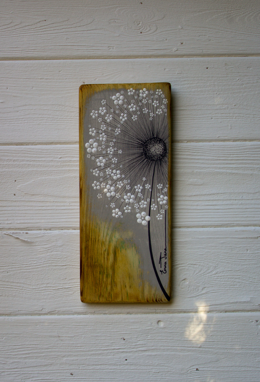 Small Wild Flower Soft Taupe Reclaimed Wood