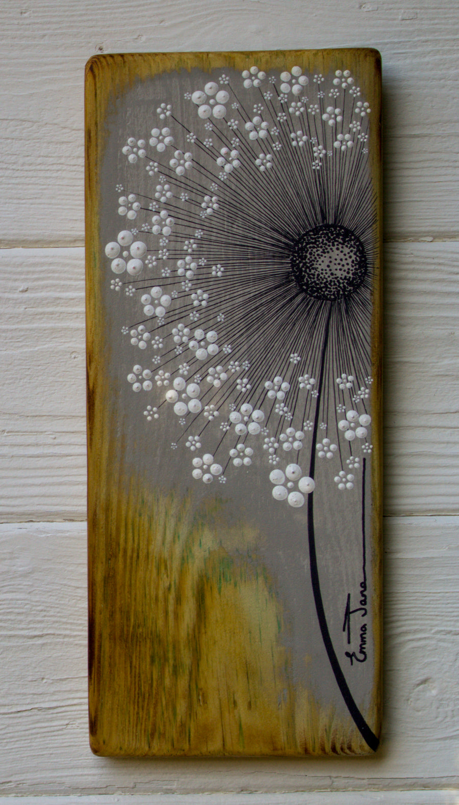 Small Wild Flower Soft Taupe Reclaimed Wood