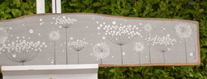 XXL Cow Parsley, Dandelion Mix Soft Grey Reclaimed Wood