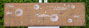 XXL Wild Flower, Dandelions Natural Chunky Reclaimed Wood