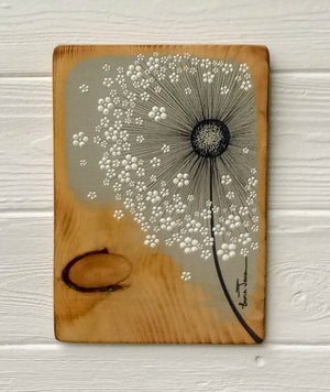 Small Wild Flower Soft Taupe Reclaimed Wood