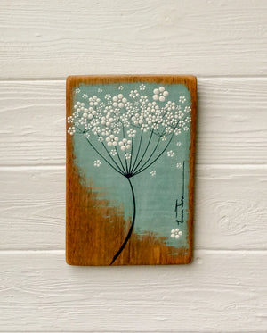 Small Cow Parsley Soft Grey Jade Reclaimed Wood