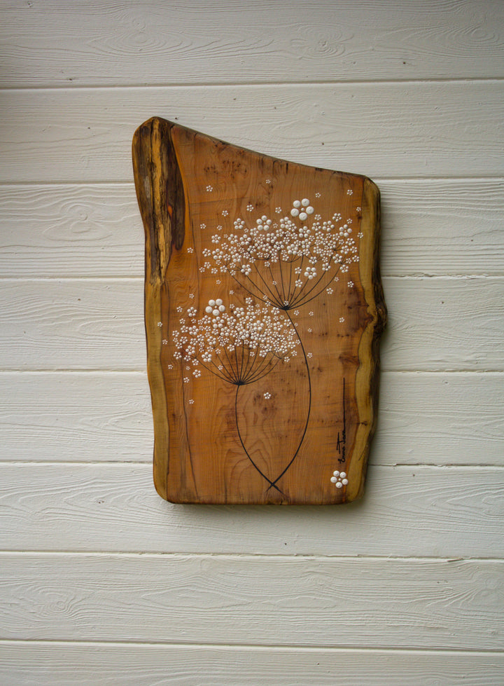 Large Cow Parsley Natural Live Edge Yew